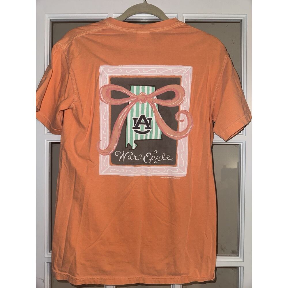 Auburn Tigers Comfort Colors Orange T-Shirt War Eagle Short Sleeve Adult Small - Picture 4 of 5